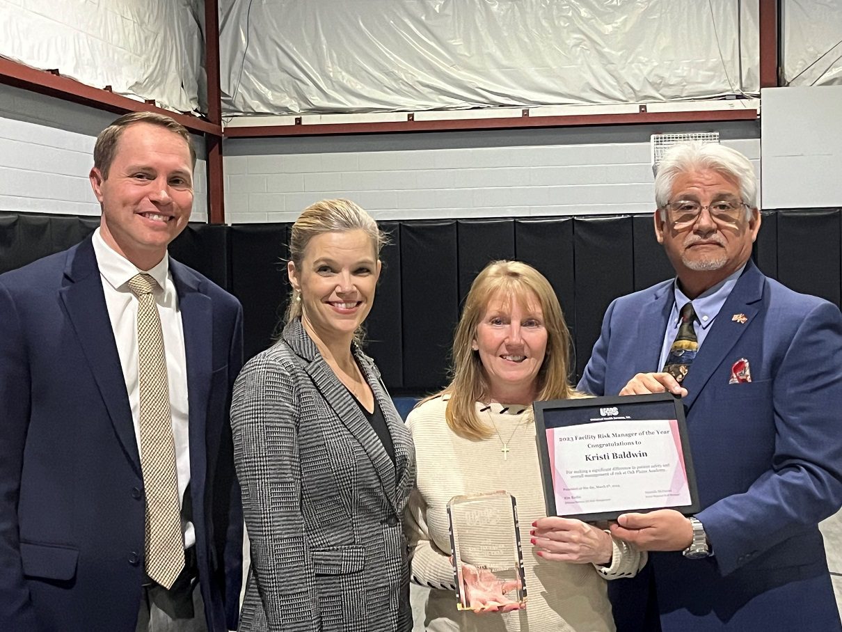 Pictured left to right is Matt Ours, Divisional Vice President of Behavioral Health, Kim Keehn, Divisional Director of Risk Management Behavioral Health, Kristi Baldwin, Director of Risk Management, and Joseph Rodriguez, CEO.